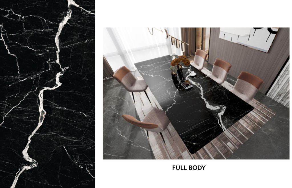 Silver Waves - Sintered Stone - 126'x63' - Black white